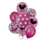 SET GLOBOS MINNIE X8